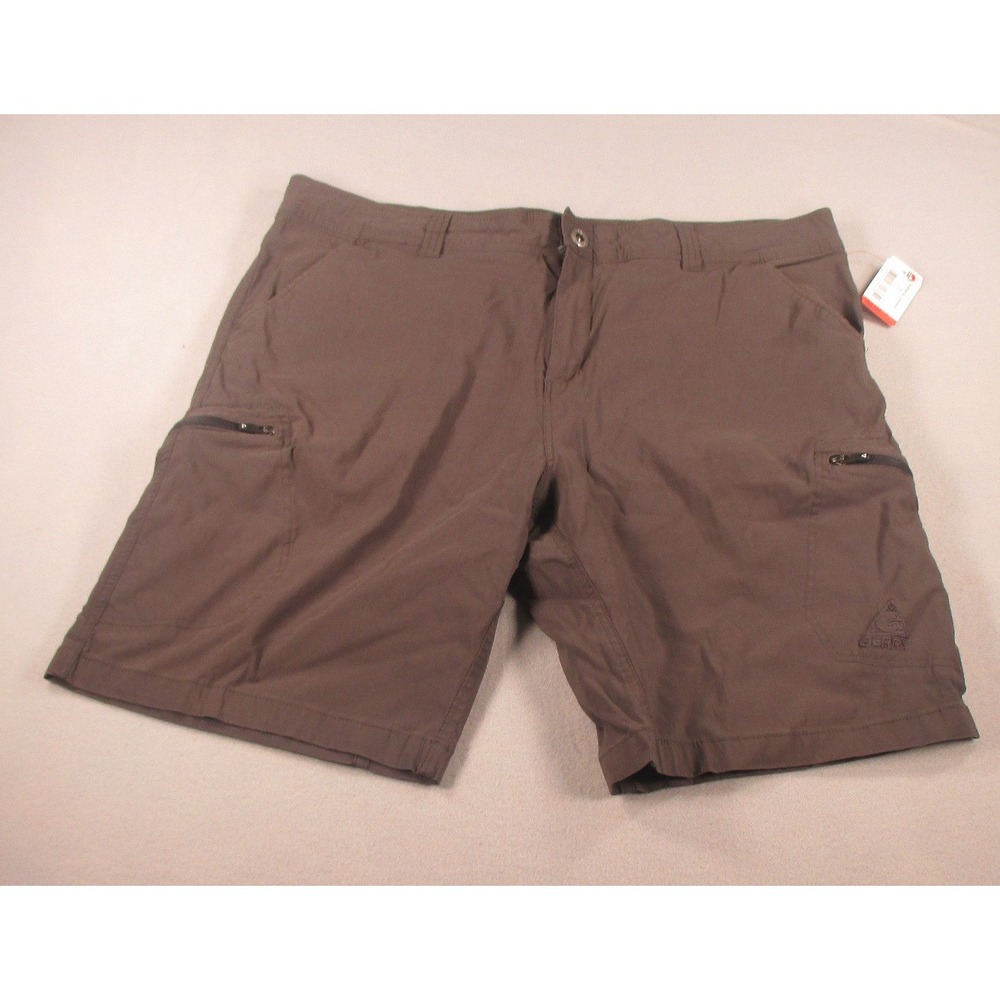 Gerry Men's Size 40 Brown Hiking Shorts Zip Pockets Outdoor Travel Performance